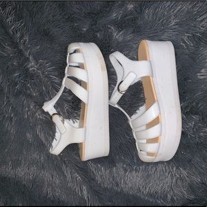 Gel platform sandals